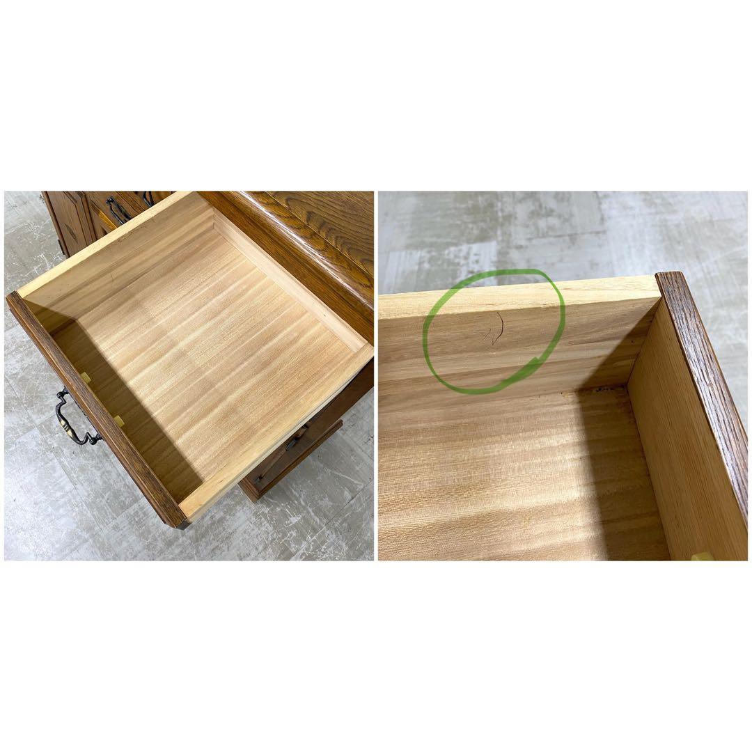 希少 葉山ガーデン 勇峰工芸 花柄サイドボード キャビネット フラワー ナラ材