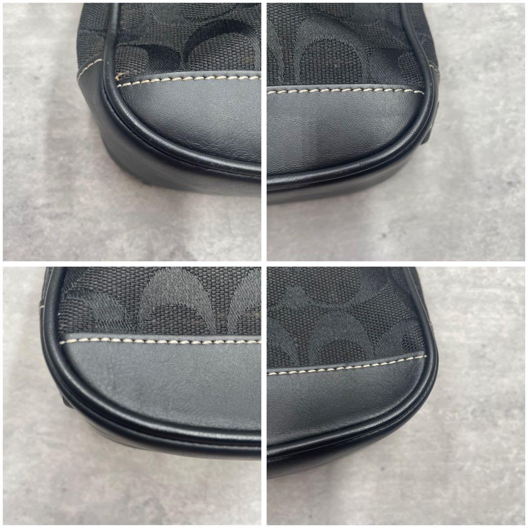 断*）様 美品✨Coach アクセサリーポーチ シグネチャー ブラック 6094