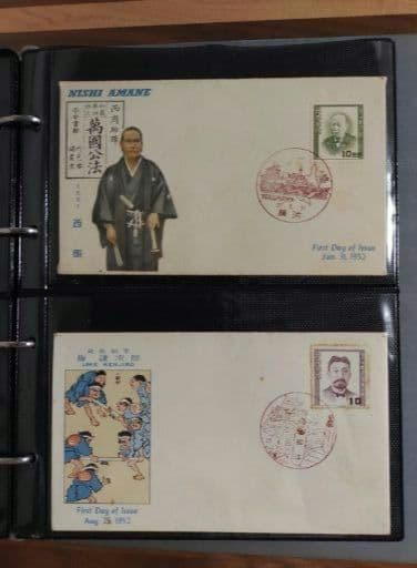 文化人シリーズ 文化切手 FDC 初日カバー 5点 セット 1951~1952