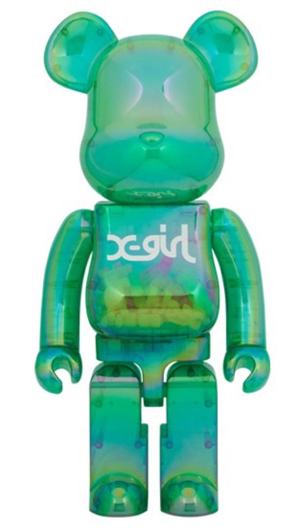 BE@RBRICK X-girl CLEAR GREEN 1000%ベアブリック