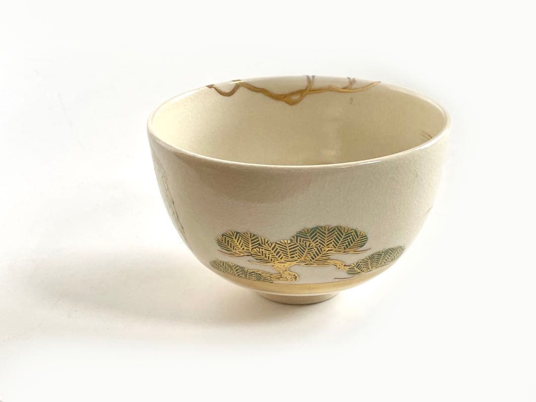 陶芸家　杉田祥平　清閑寺窯　色絵酉絵　茶碗　茶盌　抹茶碗　鳥　共箱