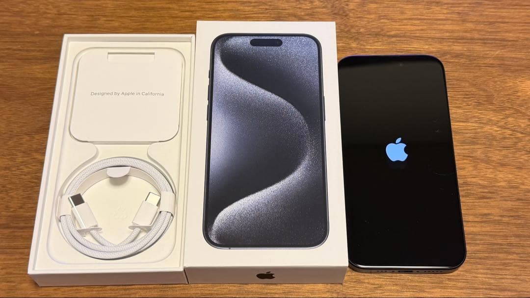 値下げ！美品 90%iPhone15Pro ブルーチタニウム 256G付属品付き