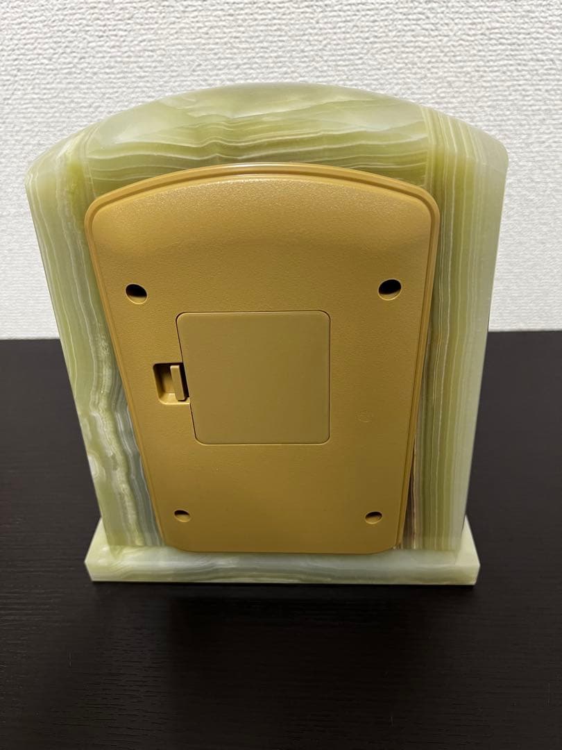 セイコークロック　BY223M　電波置時計　オニキス枠　豪華