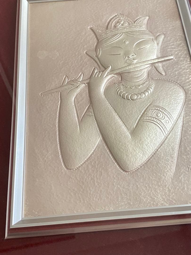 金森映井智 金森栄一 雅宴 彫金 金工作品 額装 人間国宝