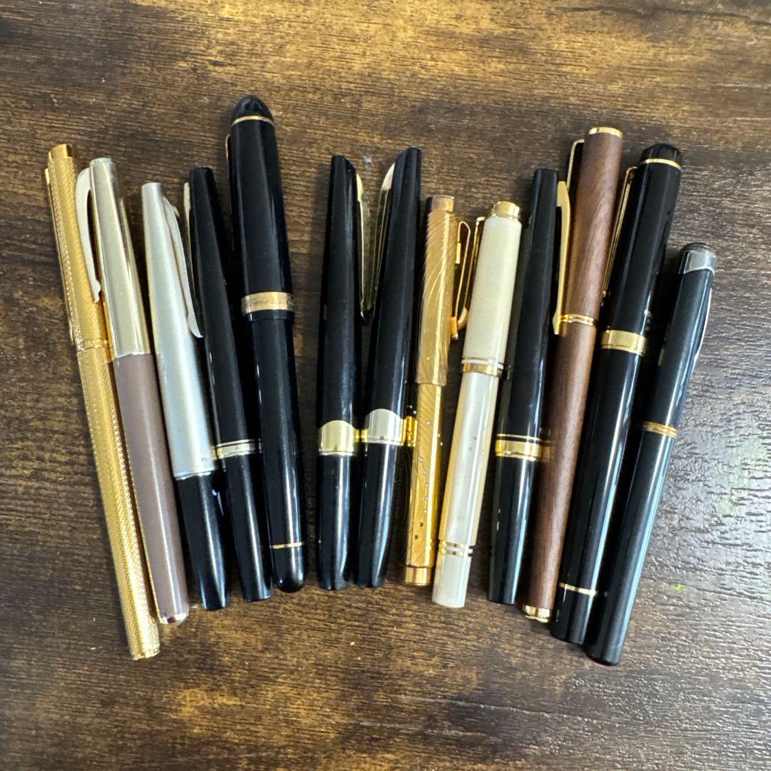 万年筆セット 複数本 黒 金 銀