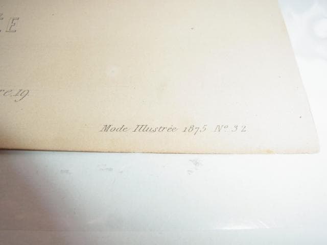 1875年銅版画◆フランス ファッション誌『ラ・モード・イリュストレ』No.32