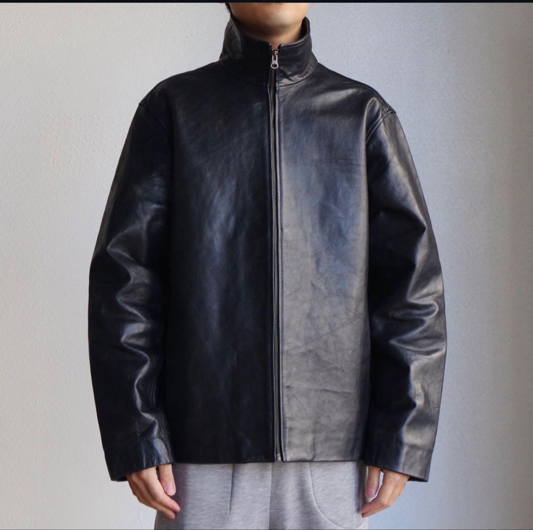 OLD GAP ギャップ ハイネックレザージャケット フルジップ おそらくL
