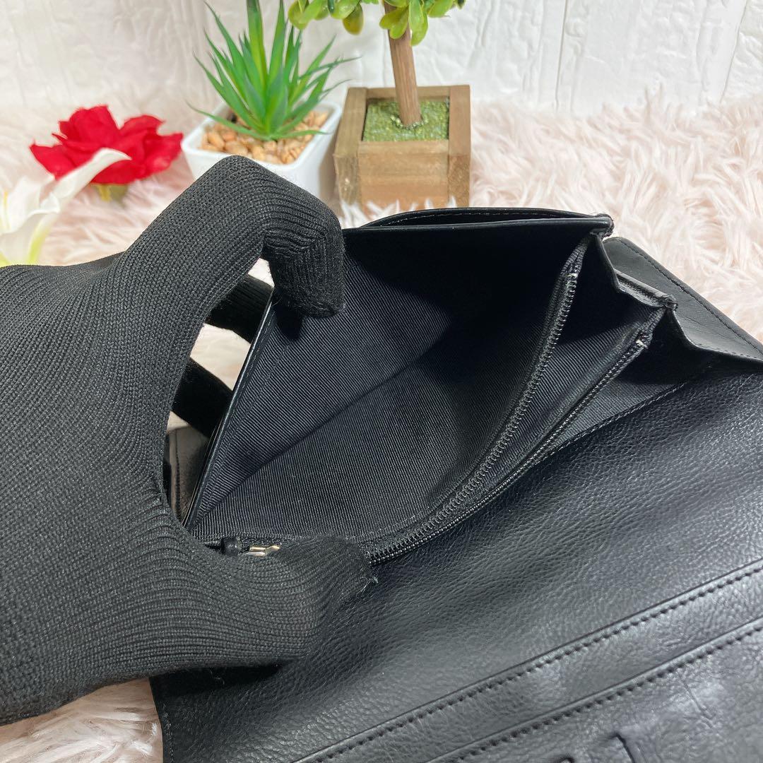 希少 CHANEL ココマーク 二つ折り 長財布 大容量 ブラック 黒 即日発送