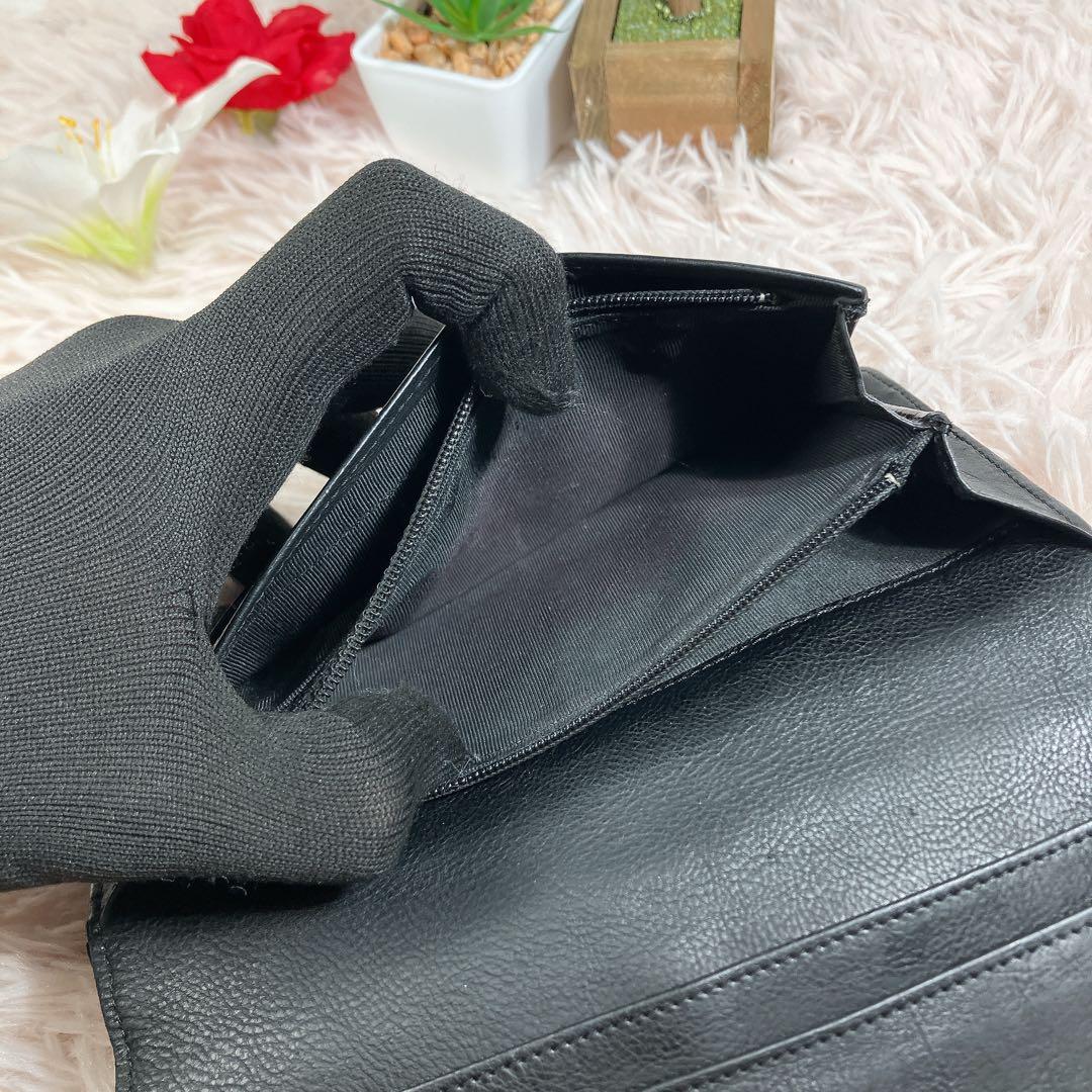 希少 CHANEL ココマーク 二つ折り 長財布 大容量 ブラック 黒 即日発送