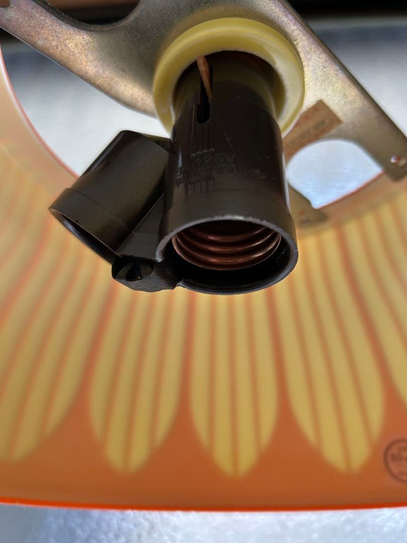 昭和レトロオレンジ フラワーモチーフ ペンダントライト電傘ナショナル松下電工