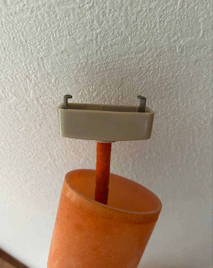 昭和レトロオレンジ フラワーモチーフ ペンダントライト電傘ナショナル松下電工