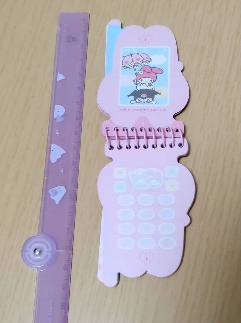 平成レトロ　マイメロ 携帯型 メモ帳　クロミ (おねがいマイメロディ )
