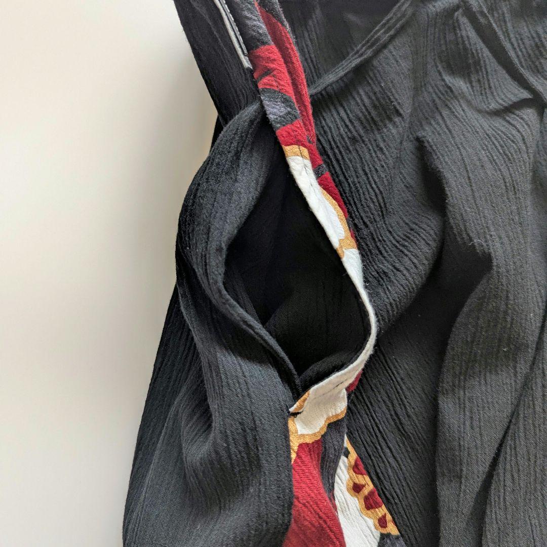 SOUSOU ソウソウ　サルエルパンツ 京都京友禅 高島縮　Ｓ〜М