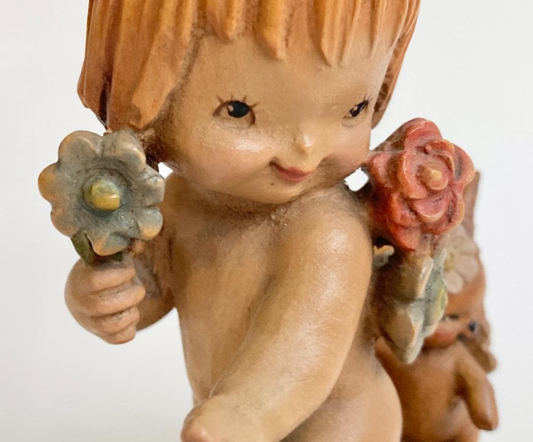 ANRI アンリ Nature Girl 木彫り人形 フェランディス 6インチ