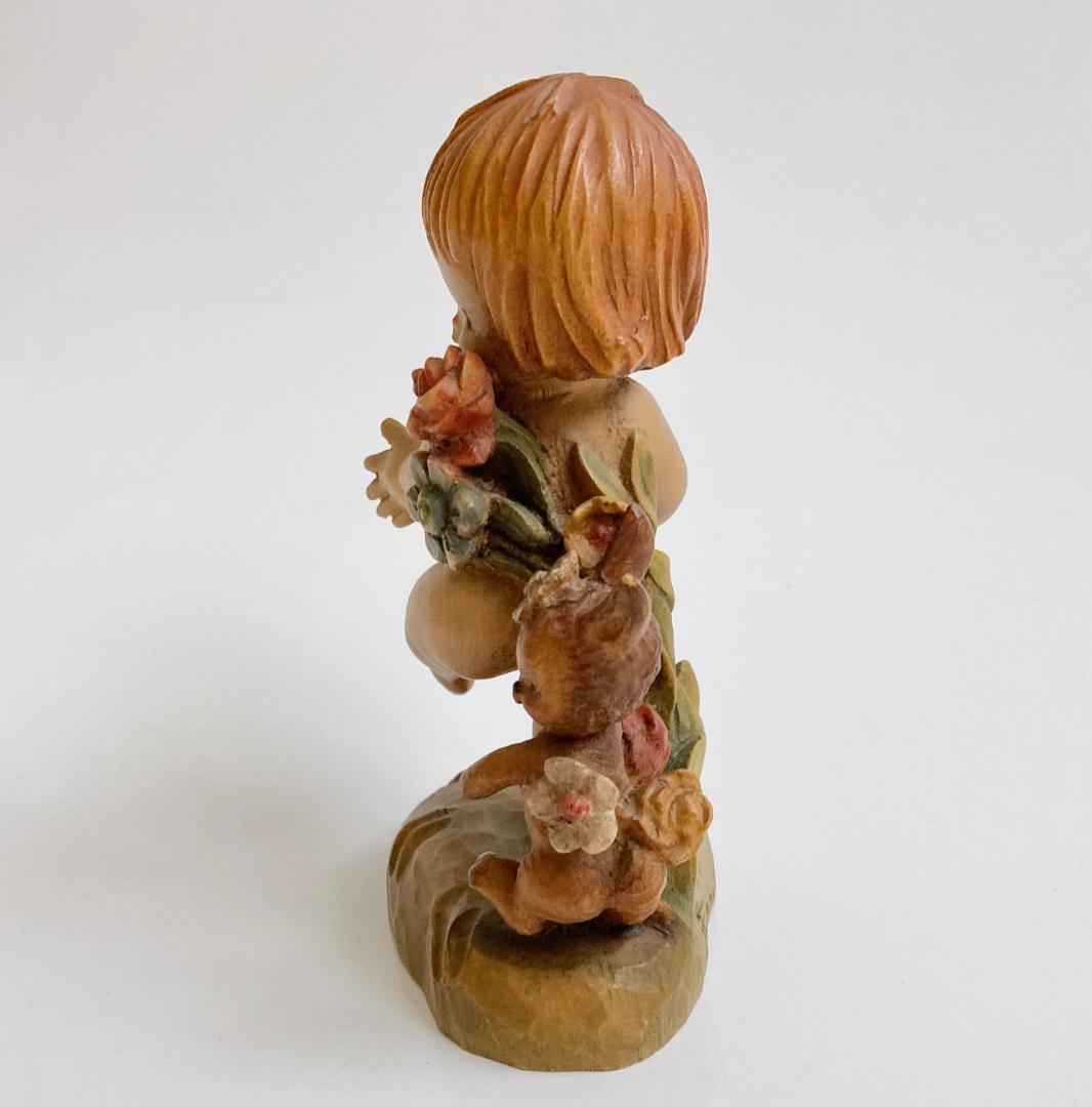 ANRI アンリ Nature Girl 木彫り人形 フェランディス 6インチ