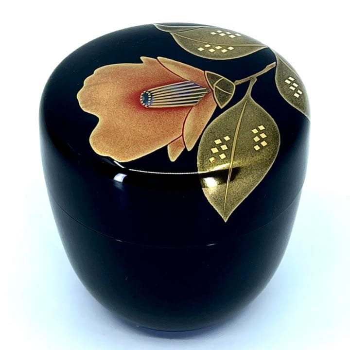 鈴谷 鐡五郎造　椿蒔絵棗