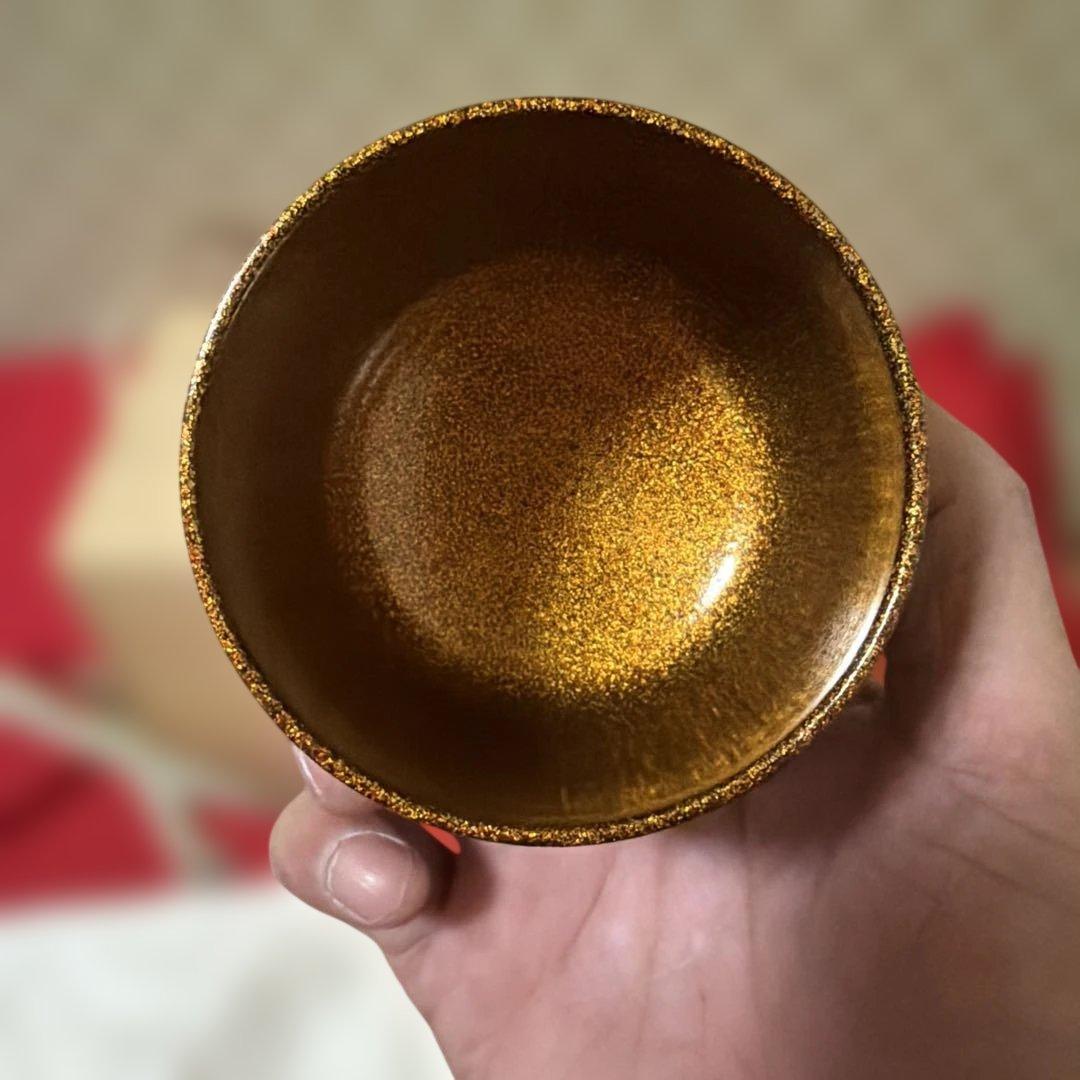 茶道具　棗　内梨子地　誰か袖　蒔絵　前端雅峰作　供箱