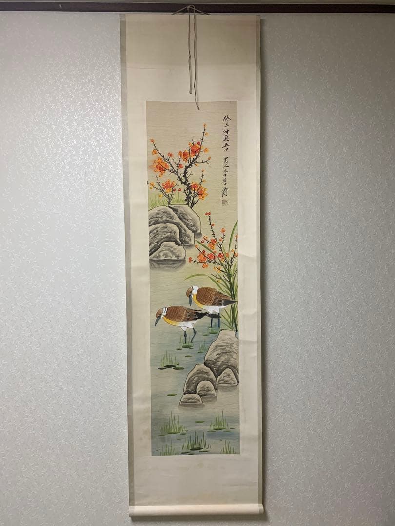 絵画　名家　張大千 　『花鳥図』　肉筆保証　中国画 花鳥図 時代物 古美術品