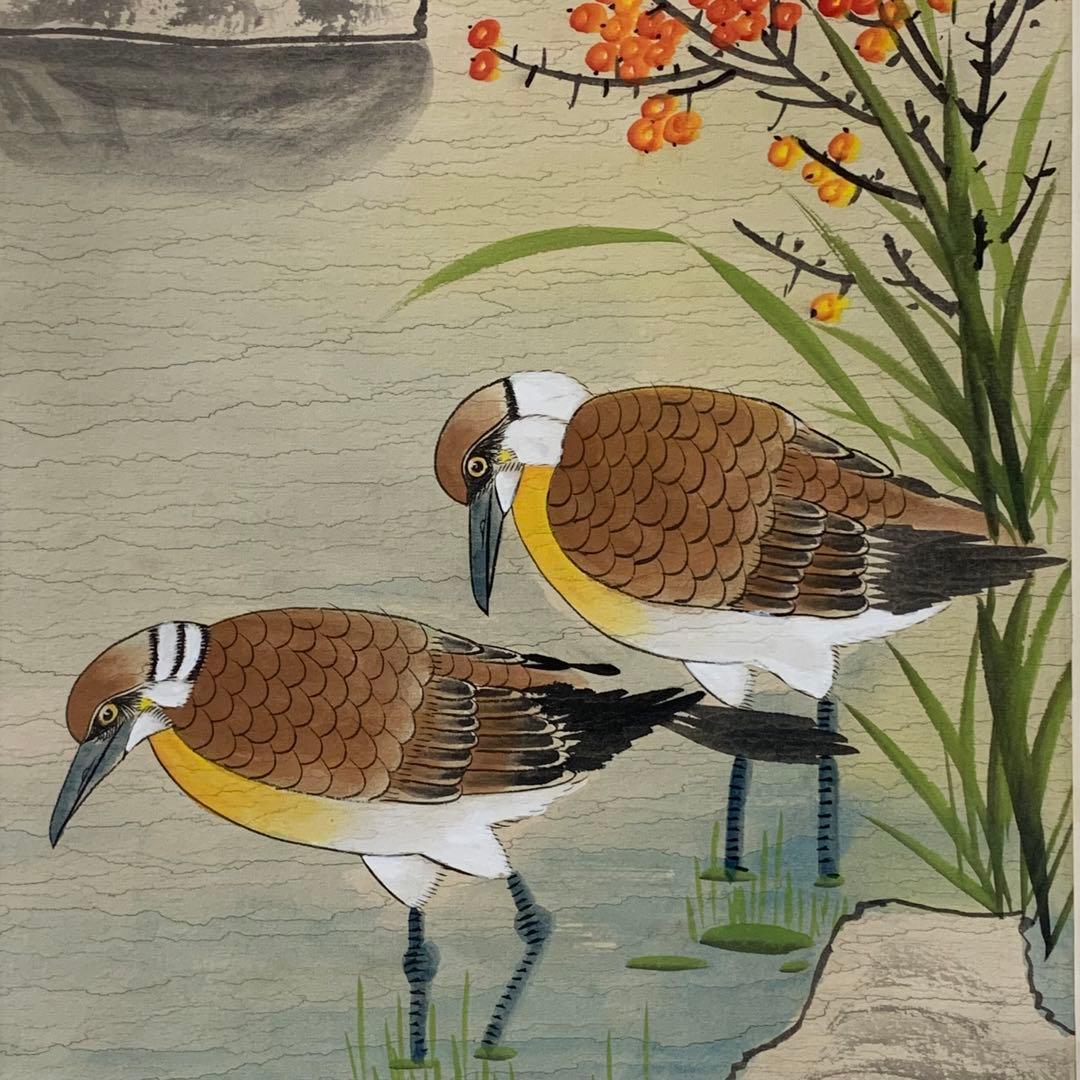 絵画　名家　張大千 　『花鳥図』　肉筆保証　中国画 花鳥図 時代物 古美術品