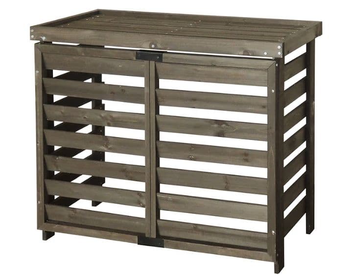 ガーデンガーデン ボーダーエアコン 室外機カバー ダークブラウン