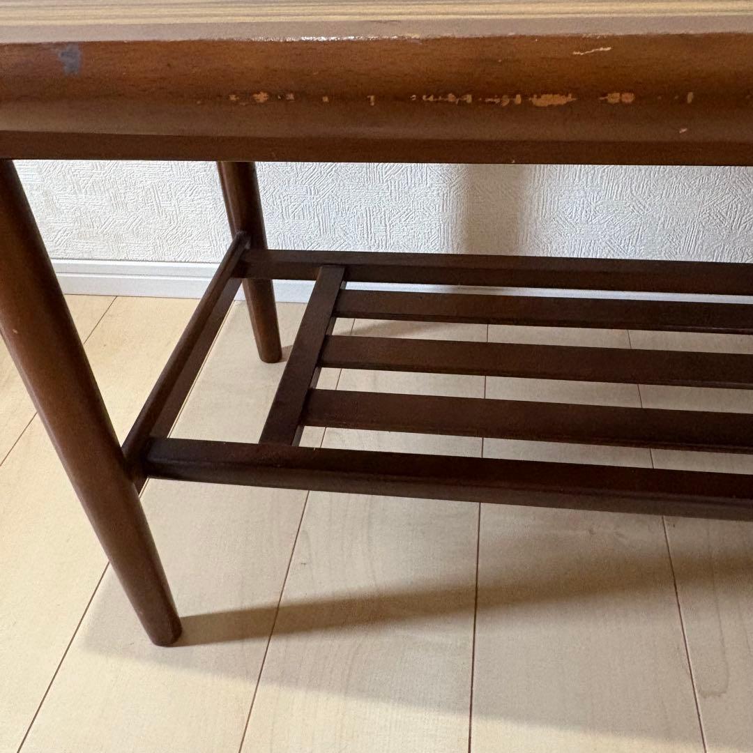 オールドカリモクKarimoku センターテーブル ヴィンテージ 家具 棚付き