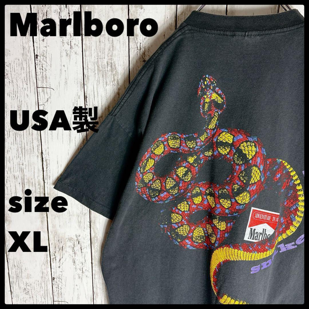 Marlboro マルボロ tシャツ スネークパス 両面 USA製 XL▲□