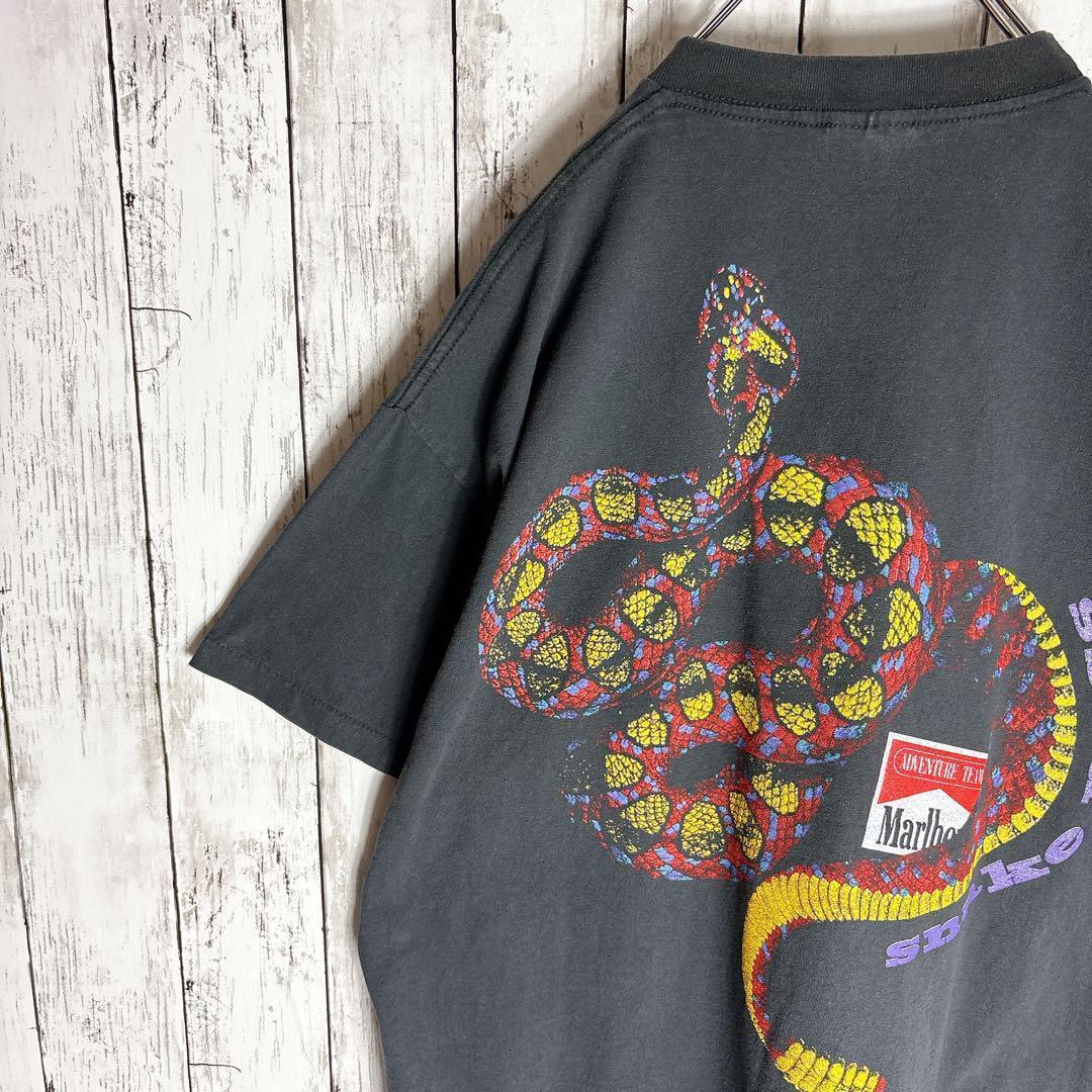 Marlboro マルボロ tシャツ スネークパス 両面 USA製 XL▲□