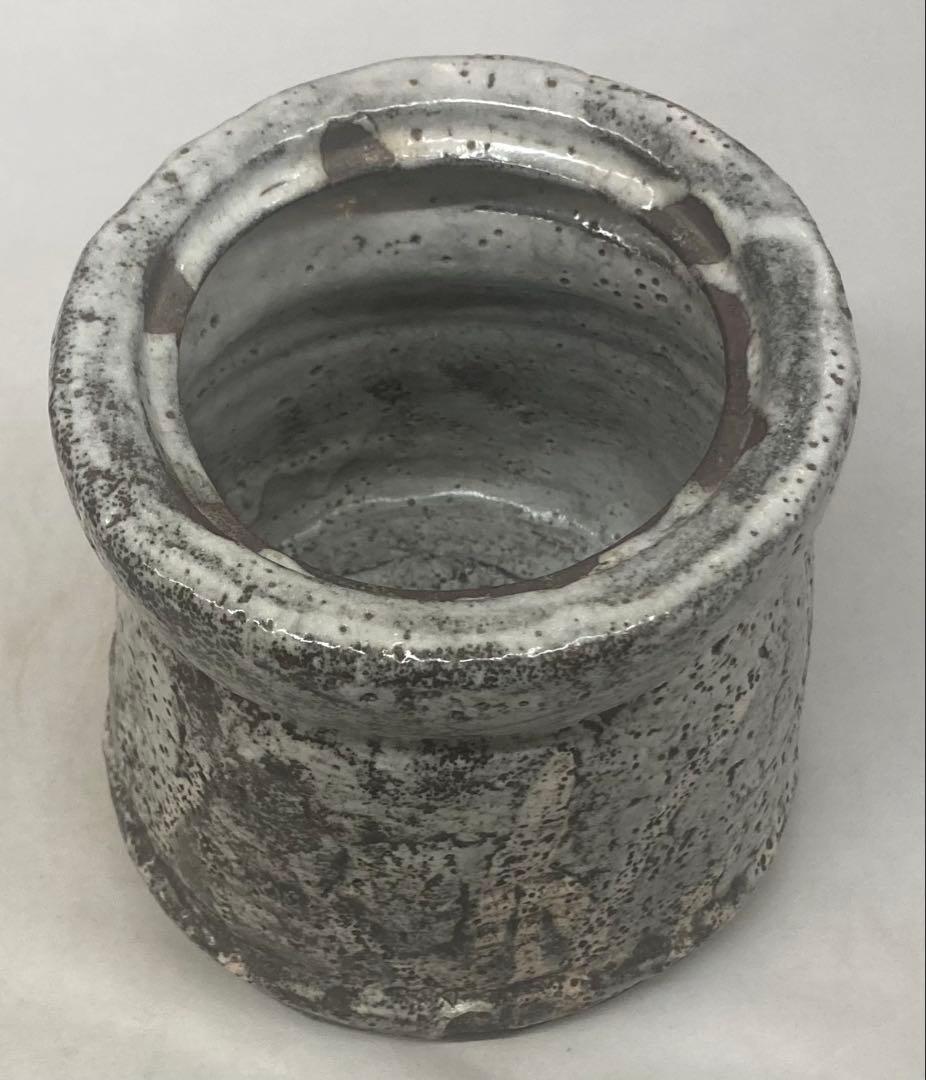 B538b 鼠志野 水指　作者不詳　木箱無し　茶道具