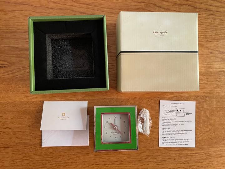 希少　新品ケイトスペード置き時計　新品未使用　動作確認済み　kate spade