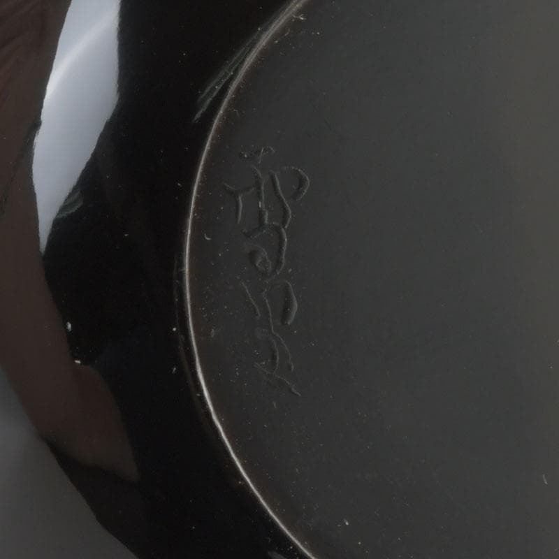 茶道具　三辻雪里作　若松蒔絵　棗　共布共箱　V　9316