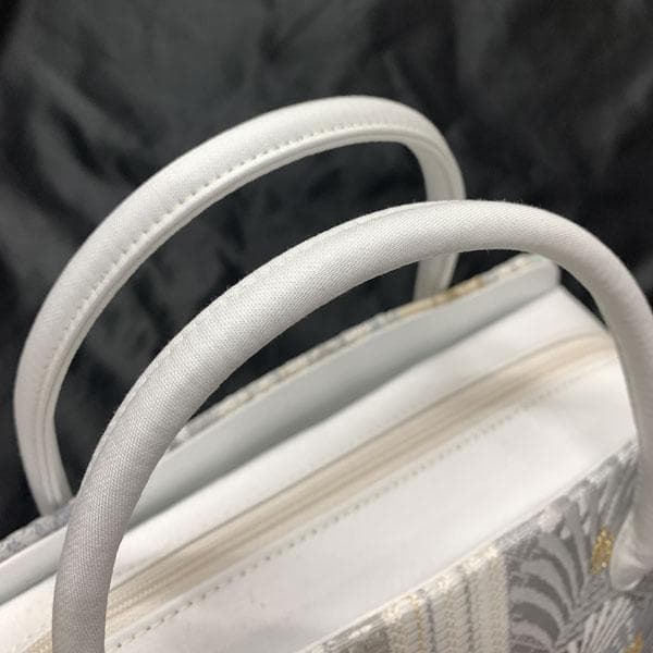 503mg2◆春色 春夏 上質 利休バッグ 松 間道◆美品