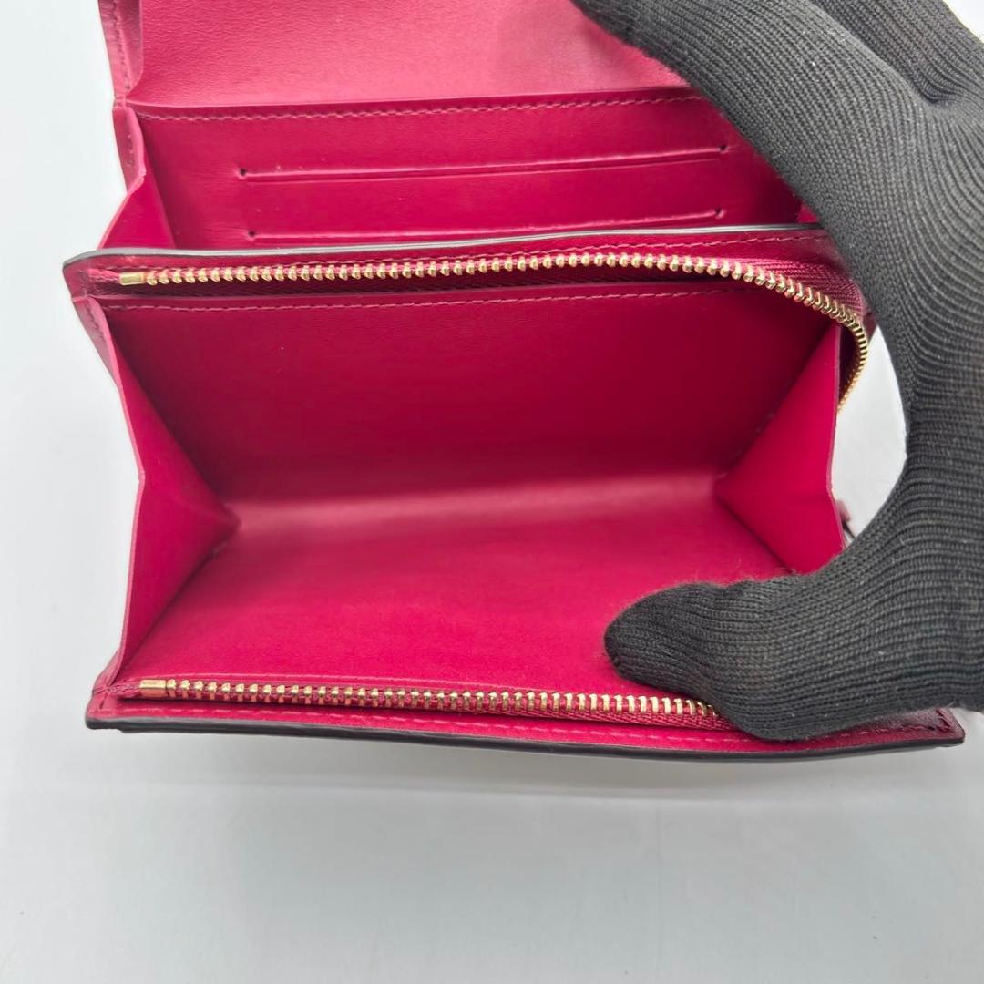 極美品 ルイヴィトン モノグラム フロール コンパクト 折り財布 赤 コンパクト