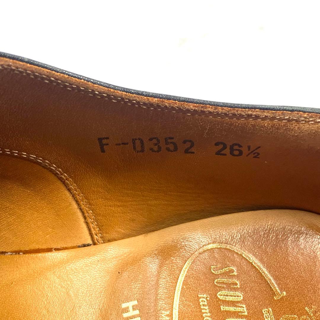 スコッチグレイン ストレートチップ ビジネスシューズ 黒 レザー 26.5