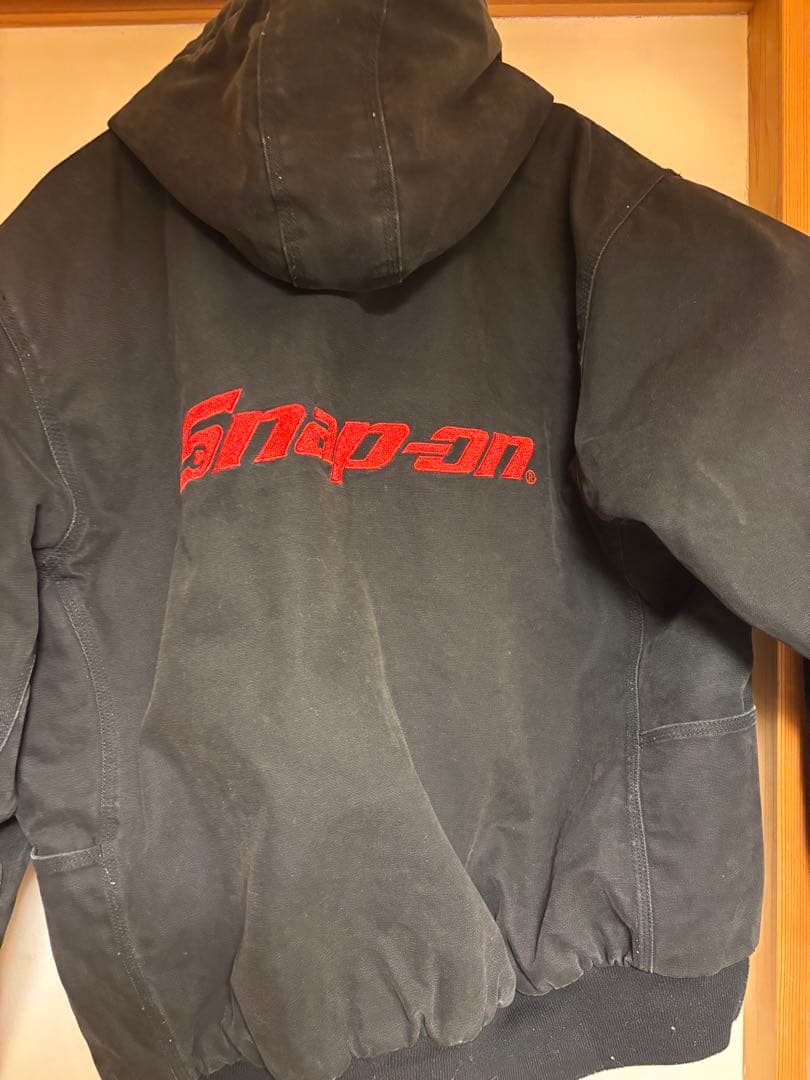 Snap-on フード付きジャケット ブラック