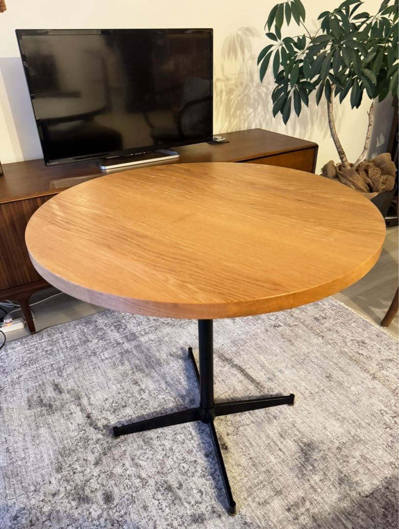 カフェテーブル WIRY/NA 円形 ナチュラル