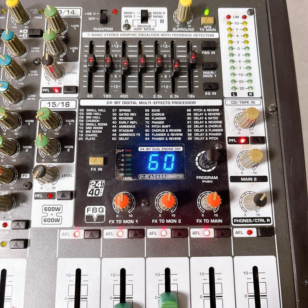 【稼働品】BEHRINGER PMP3000 16chパワードミキサー