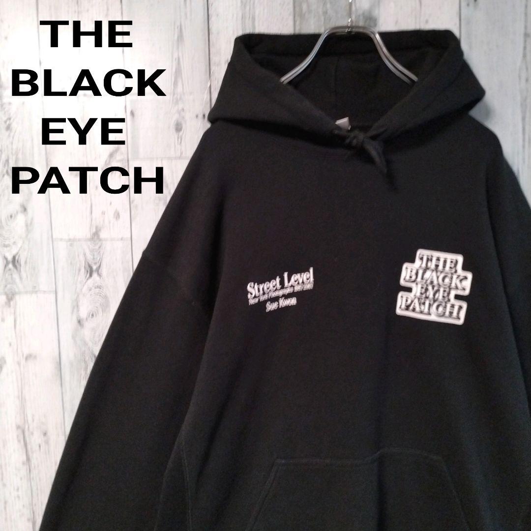a69【希少XLサイズ】ブラックアイパッチ☆バック全面　ビックロゴ　パーカー