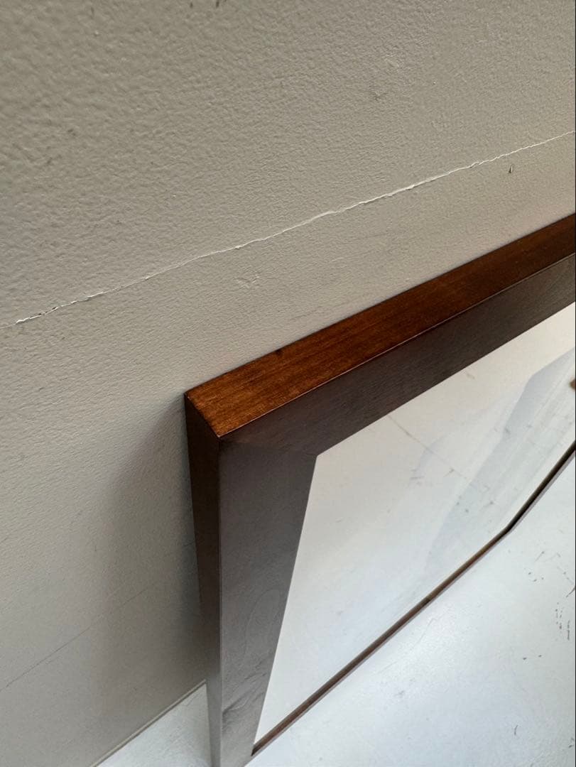 【在庫25】額 額縁 木製 焦茶 ダークブラウン 大きいサイズ アート 写真 e