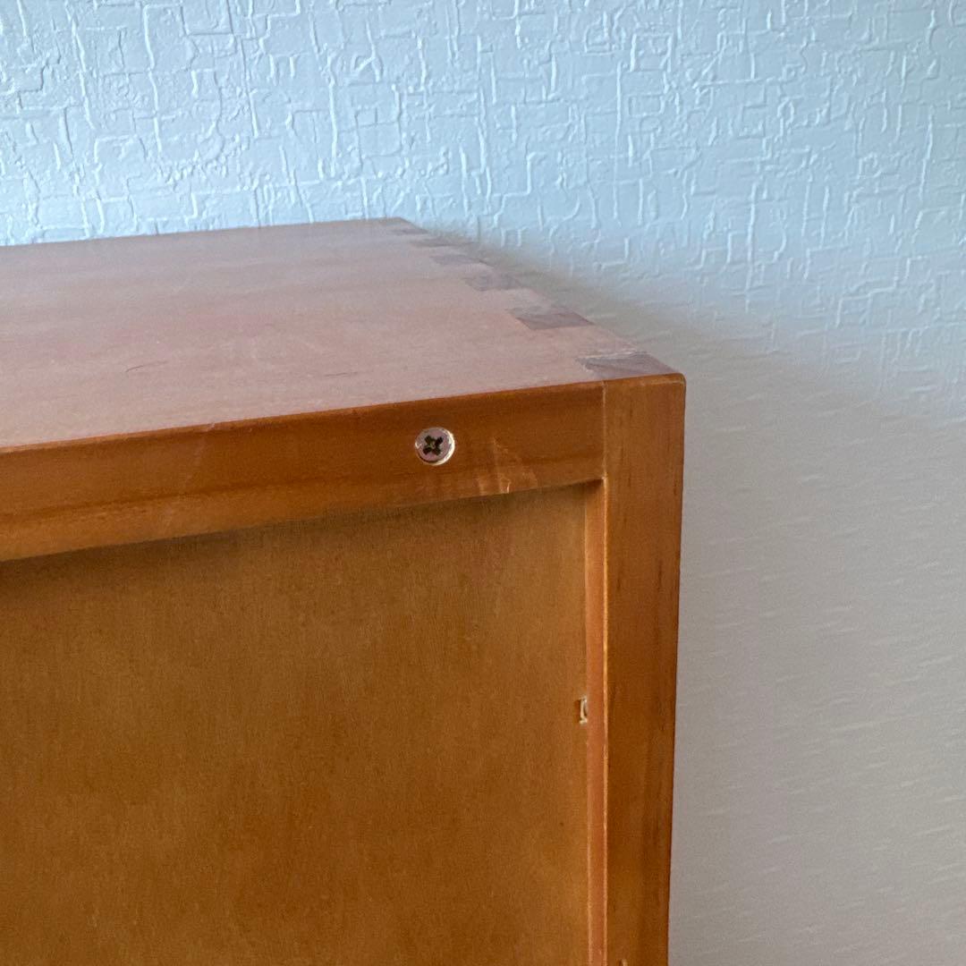 キャスター付きヴィンテージ調多段チェスト　幅47.5