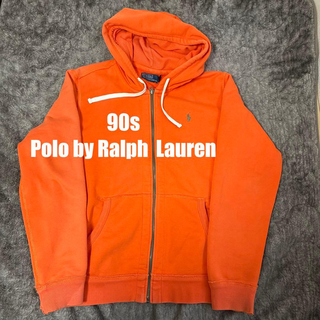【希少】90s Polo Ralph Lauren ジップパーカー 裏サーマル