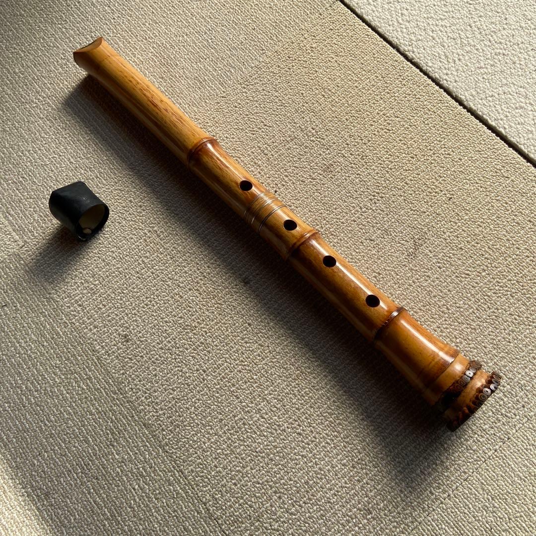 250⭐️尺八　一尺六寸管金唄口　精華銘四印