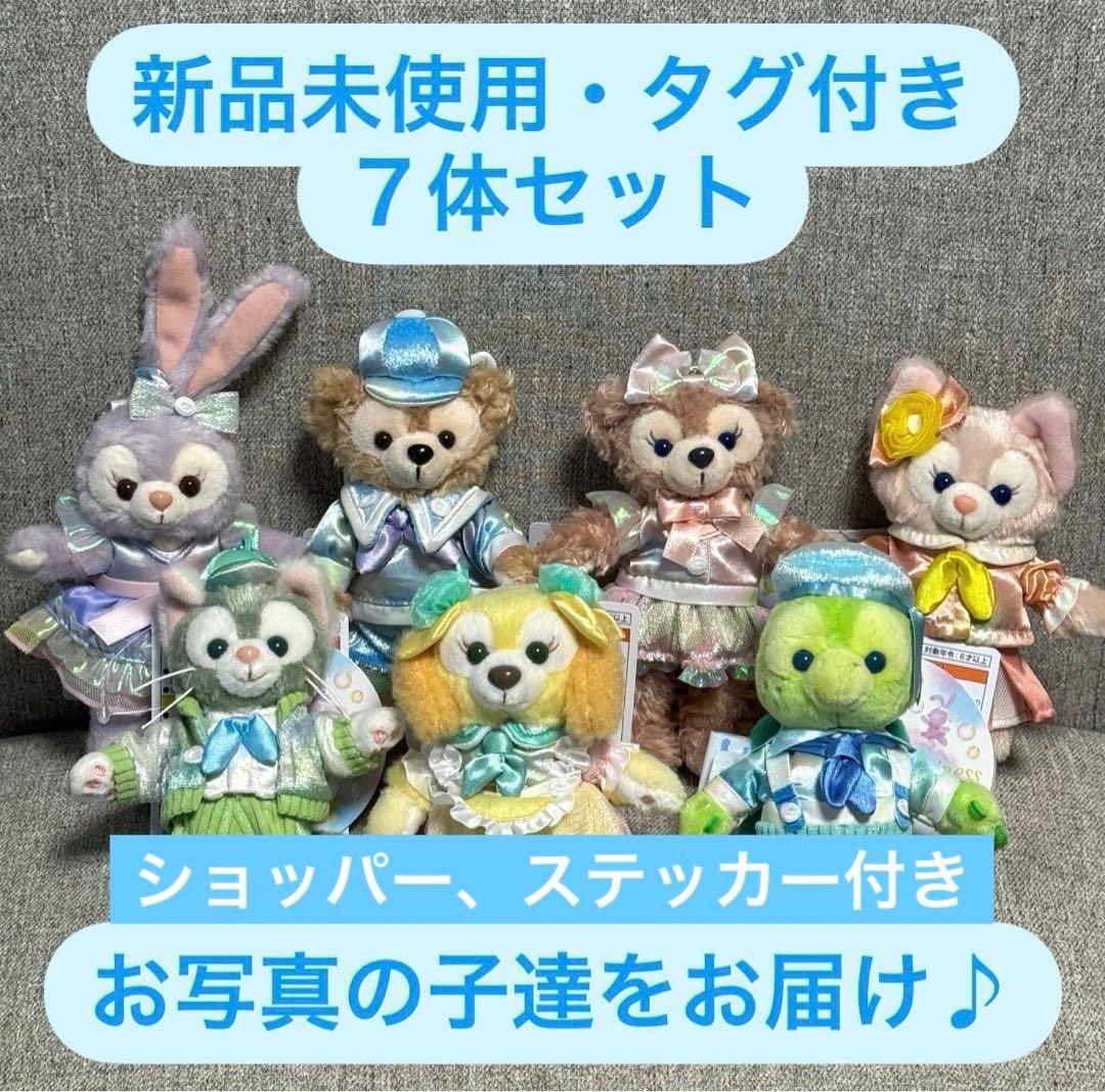 バラ売り不可！東京ディズニーシー　カラフルハピネス　ぬいぐるみバッジ　7体セット