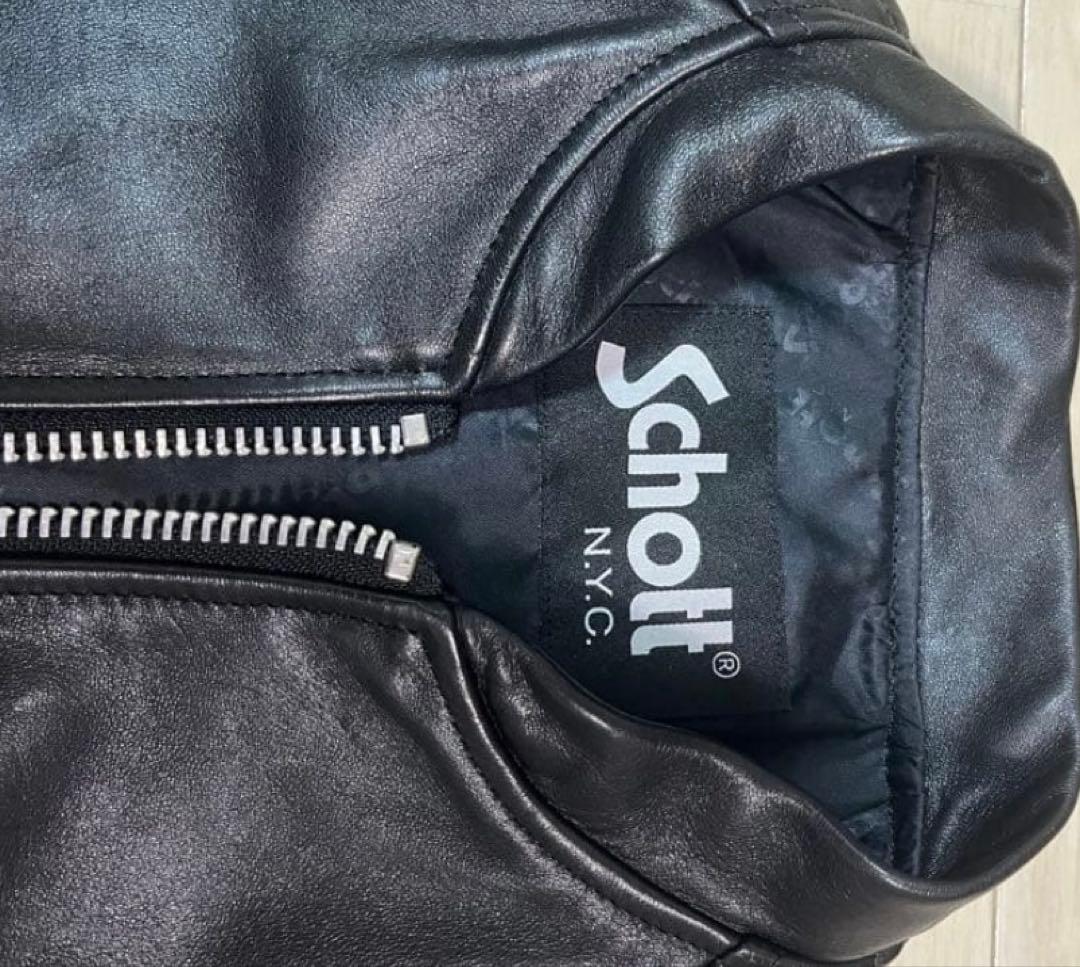 Schott シングルライダースジャケット レザージャケット ma-1