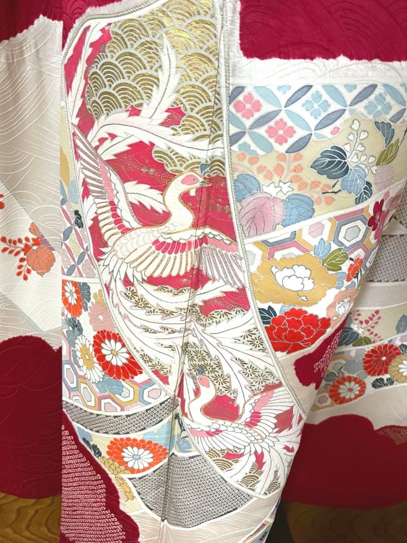 振袖フルセット　絞りと染分けの豪華な手描き友禅　清楚なお嬢様の雰囲気　成人式振袖