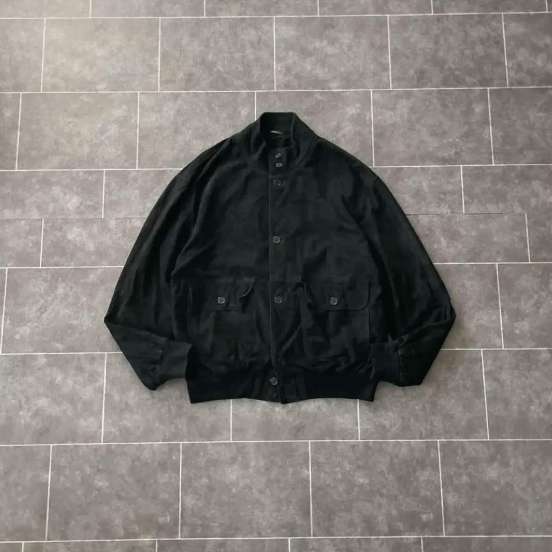 -90's 本革 A-1 suede leather バルスターブルゾン 黒