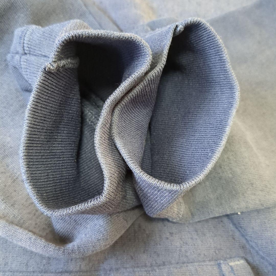 【80s トリコタグ】袖目無しリバースウィーブパーカー スウェット ネイビー L