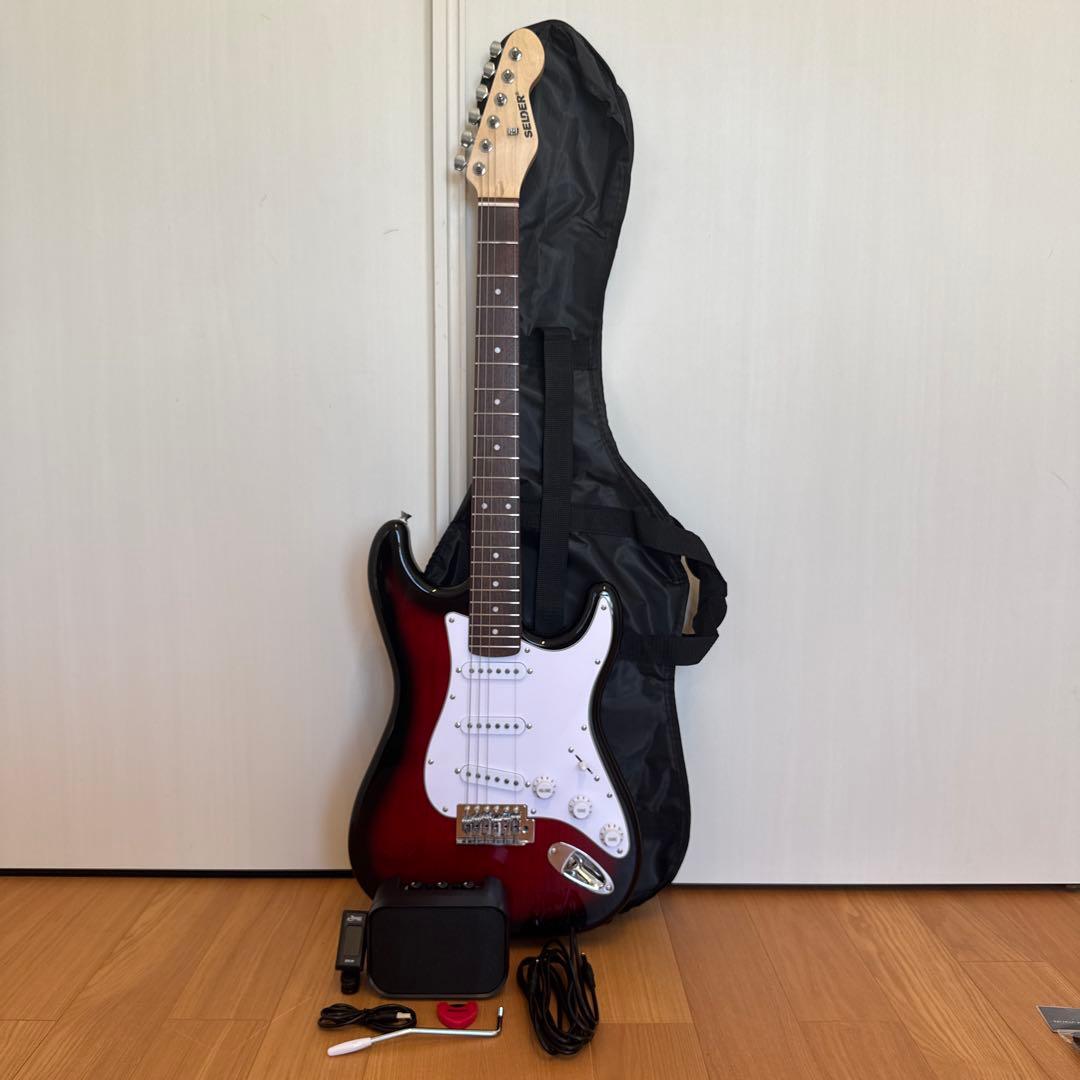 エレキギター初心者セット 赤黒