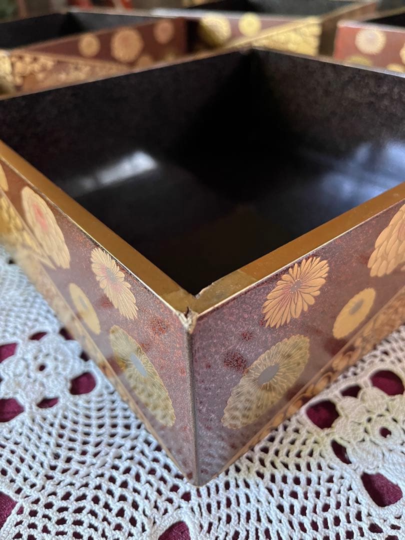 重箱 江戸後期 和骨董 自宅蔵出し 漆塗り漆器工芸品