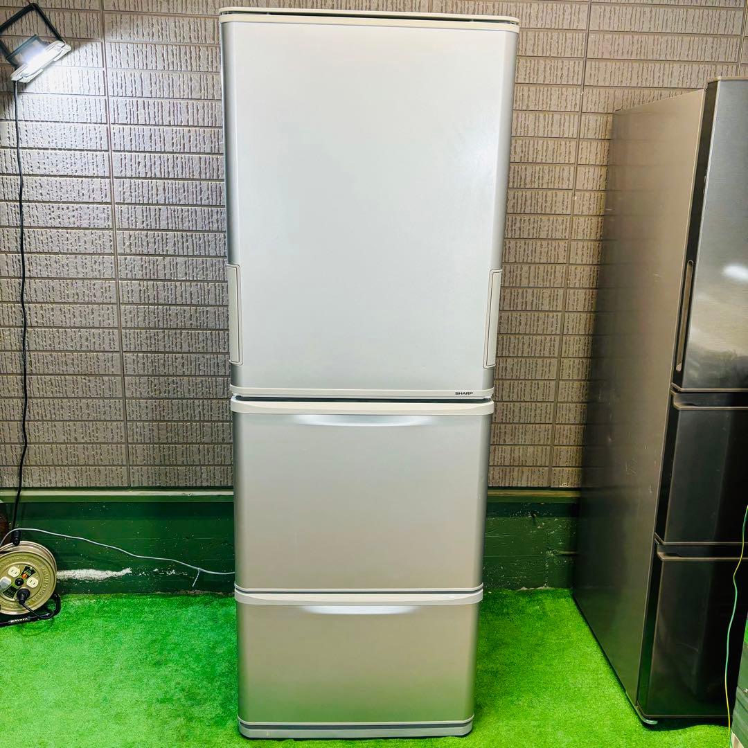 SHARP 350L 冷蔵庫 両開き 大容量 2019年製【地域限定配送無料】