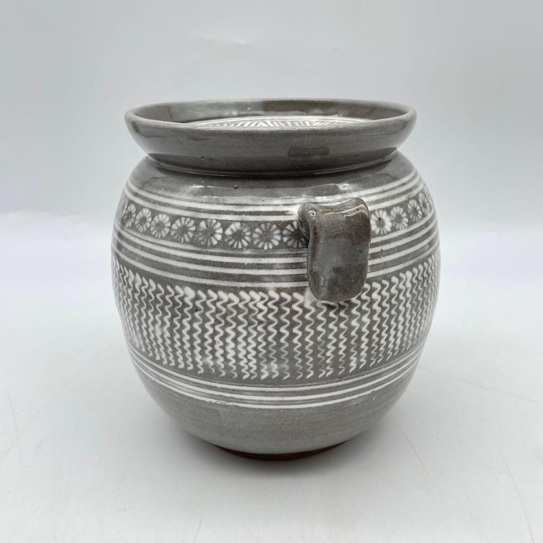 真清水蔵六 二代 泥中庵　三嶌写 水指　茶道具　共箱　三嶋　三島